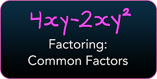 Factoring- Common Factors